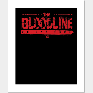 The Bloodline We The Ones Bold Distressed Red Text Logo Posters and Art